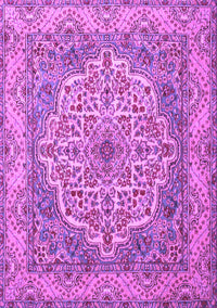 Medallion Purple Traditional Rug, tr1700pur