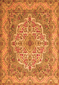 Medallion Orange Traditional Rug, tr1700org