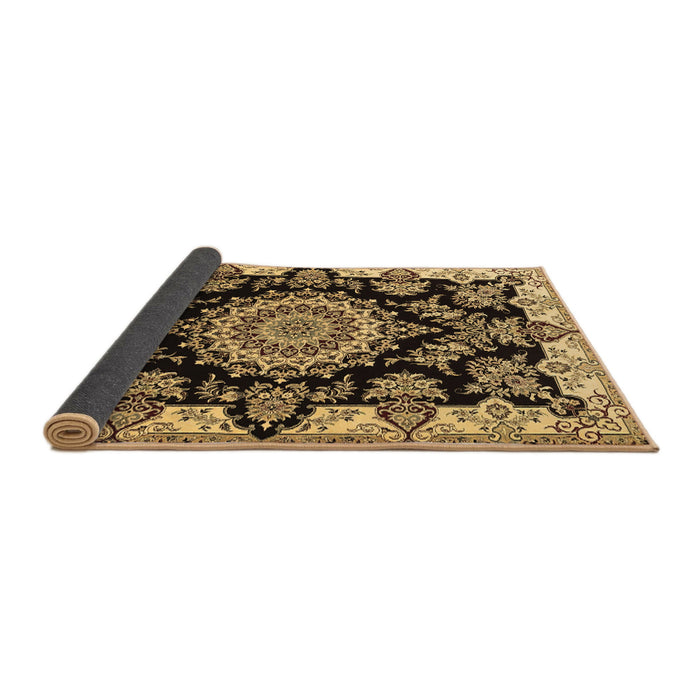 Sideview of Medallion Brown Traditional Rug, tr1701brn