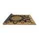 Sideview of Medallion Brown Traditional Rug, tr1701brn