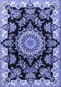 Medallion Blue Traditional Rug, tr1701blu