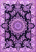 Machine Washable Medallion Purple Traditional Area Rugs, wshtr1701pur