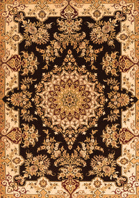 Medallion Orange Traditional Rug, tr1701org