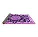 Sideview of Medallion Purple Traditional Rug, tr1701pur