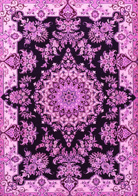 Medallion Pink Traditional Rug, tr1701pnk