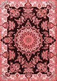 Medallion Red Traditional Rug, tr1701red