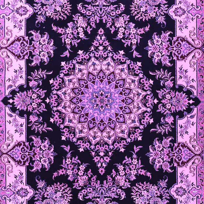 Medallion Purple Traditional Rug, tr1701pur