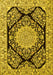 Medallion Yellow Traditional Rug, tr1702yw