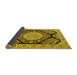 Sideview of Medallion Yellow Traditional Rug, tr1702yw