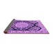 Sideview of Medallion Purple Traditional Rug, tr1702pur