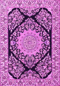 Medallion Pink Traditional Rug, tr1702pnk