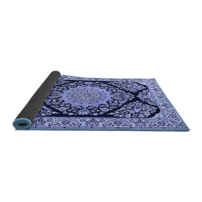 Sideview of Medallion Blue Traditional Rug, tr1702blu
