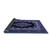 Sideview of Medallion Blue Traditional Rug, tr1703blu