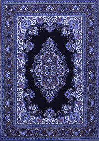 Medallion Blue Traditional Rug, tr1703blu