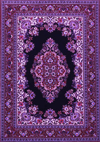 Medallion Purple Traditional Rug, tr1703pur