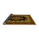 Sideview of Medallion Yellow Traditional Rug, tr1703yw