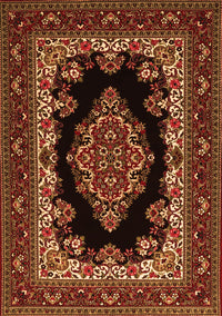 Medallion Orange Traditional Rug, tr1703org