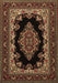 Medallion Brown Traditional Rug, tr1703brn