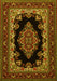 Medallion Yellow Traditional Rug, tr1703yw