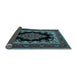 Sideview of Medallion Light Blue Traditional Rug, tr1703lblu