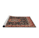 Sideview of Machine Washable Traditional Light Copper Gold Rug, wshtr1704