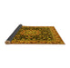 Sideview of Medallion Yellow Traditional Rug, tr1704yw