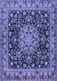 Medallion Blue Traditional Rug, tr1704blu