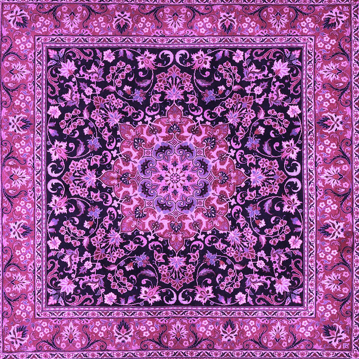Square Medallion Purple Traditional Rug, tr1704pur