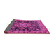 Sideview of Medallion Pink Traditional Rug, tr1704pnk