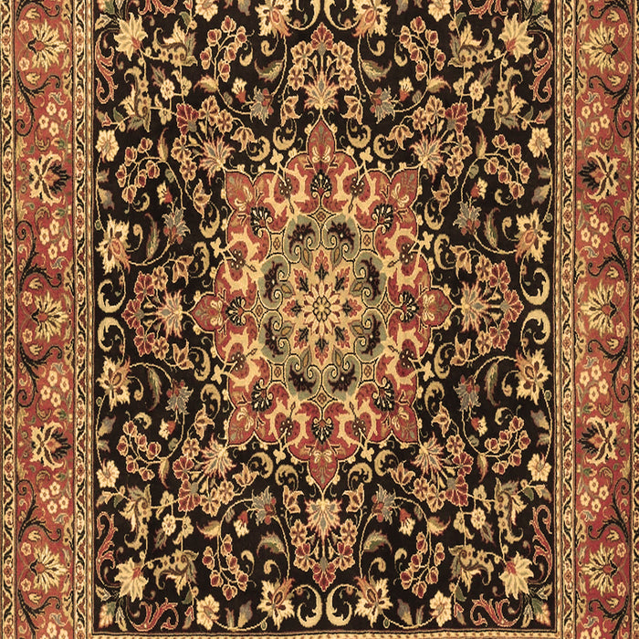 Medallion Brown Traditional Rug, tr1704brn