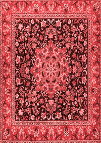 Medallion Red Traditional Rug, tr1704red