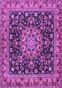 Medallion Purple Traditional Rug, tr1704pur