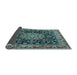 Sideview of Medallion Light Blue Traditional Rug, tr1704lblu