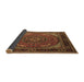 Sideview of Medallion Brown Traditional Rug, tr1705brn