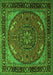 Medallion Green Traditional Rug, tr1705grn