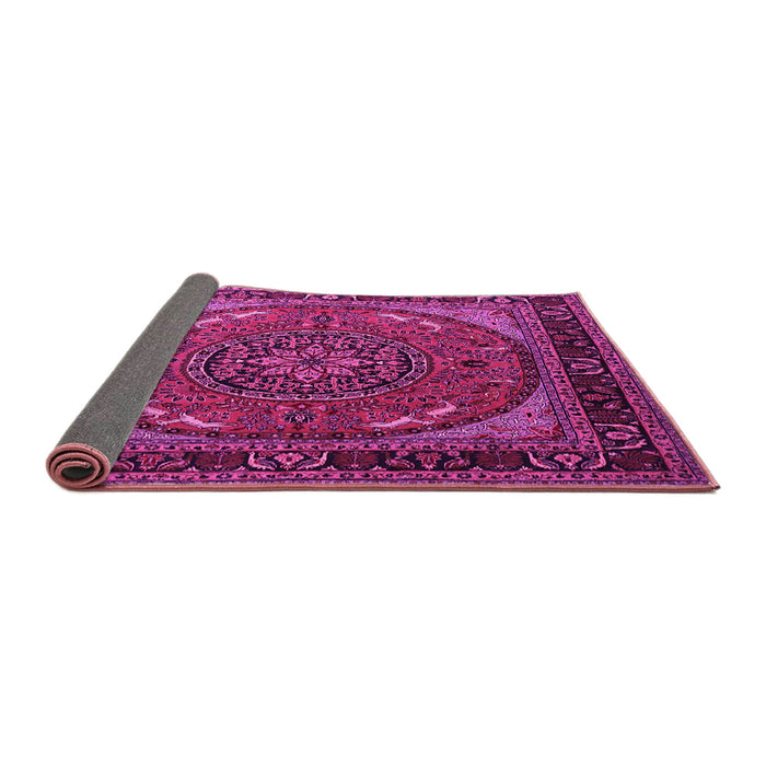 Sideview of Medallion Pink Traditional Rug, tr1705pnk
