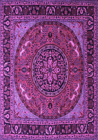 Medallion Purple Traditional Rug, tr1705pur