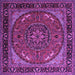 Square Medallion Purple Traditional Rug, tr1705pur