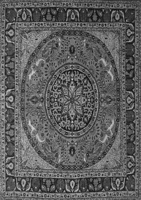 Medallion Gray Traditional Rug, tr1705gry