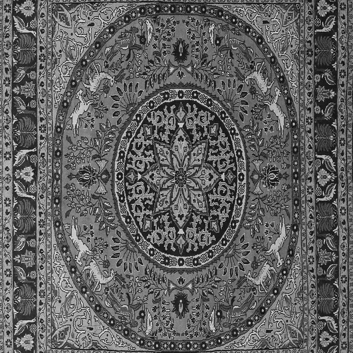 Medallion Gray Traditional Rug, tr1705gry