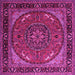 Square Medallion Pink Traditional Rug, tr1705pnk