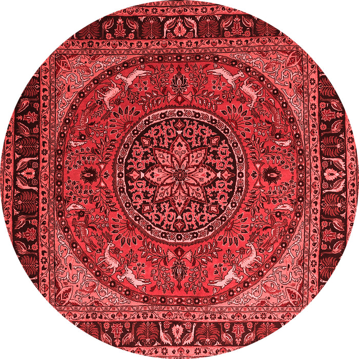 Medallion Red Traditional Rug, tr1705red