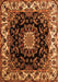 Medallion Orange Traditional Rug, tr1706org