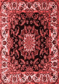 Medallion Red Traditional Rug, tr1706red