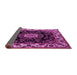 Sideview of Medallion Pink Traditional Rug, tr1706pnk