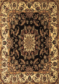 Medallion Brown Traditional Rug, tr1706brn