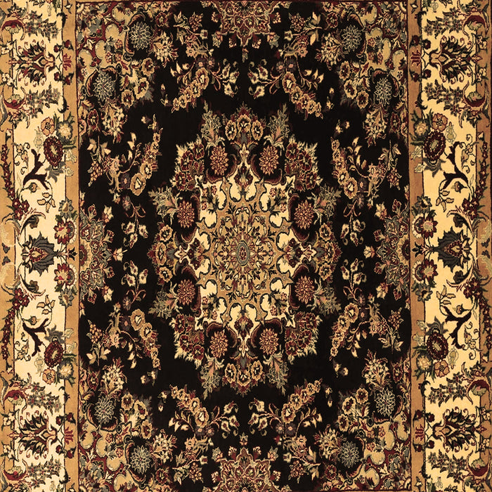 Medallion Brown Traditional Rug, tr1706brn