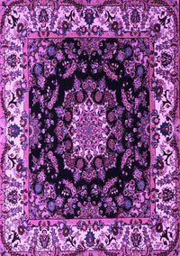 Medallion Purple Traditional Rug, tr1706pur