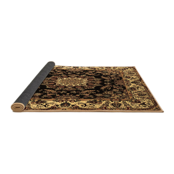 Sideview of Medallion Brown Traditional Rug, tr1706brn