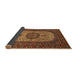 Sideview of Traditional Saffron Red Medallion Rug, tr1707